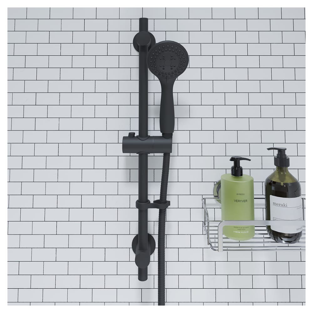 Croydex Nero 3 Spray Shower Kit - Matt Black