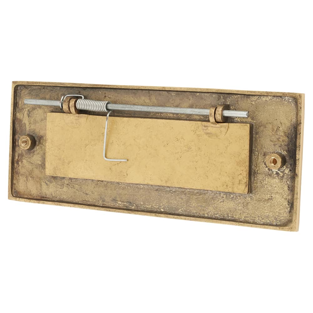 Embossed Letter Plate - 254 x 101mm - Polished Brass