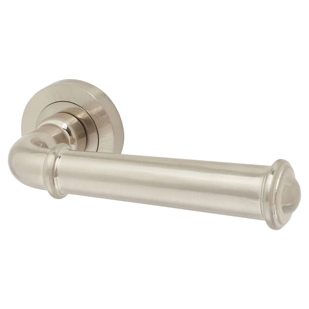 Jedo by Frelan Classic Door Handle on Rose - Satin Nickel