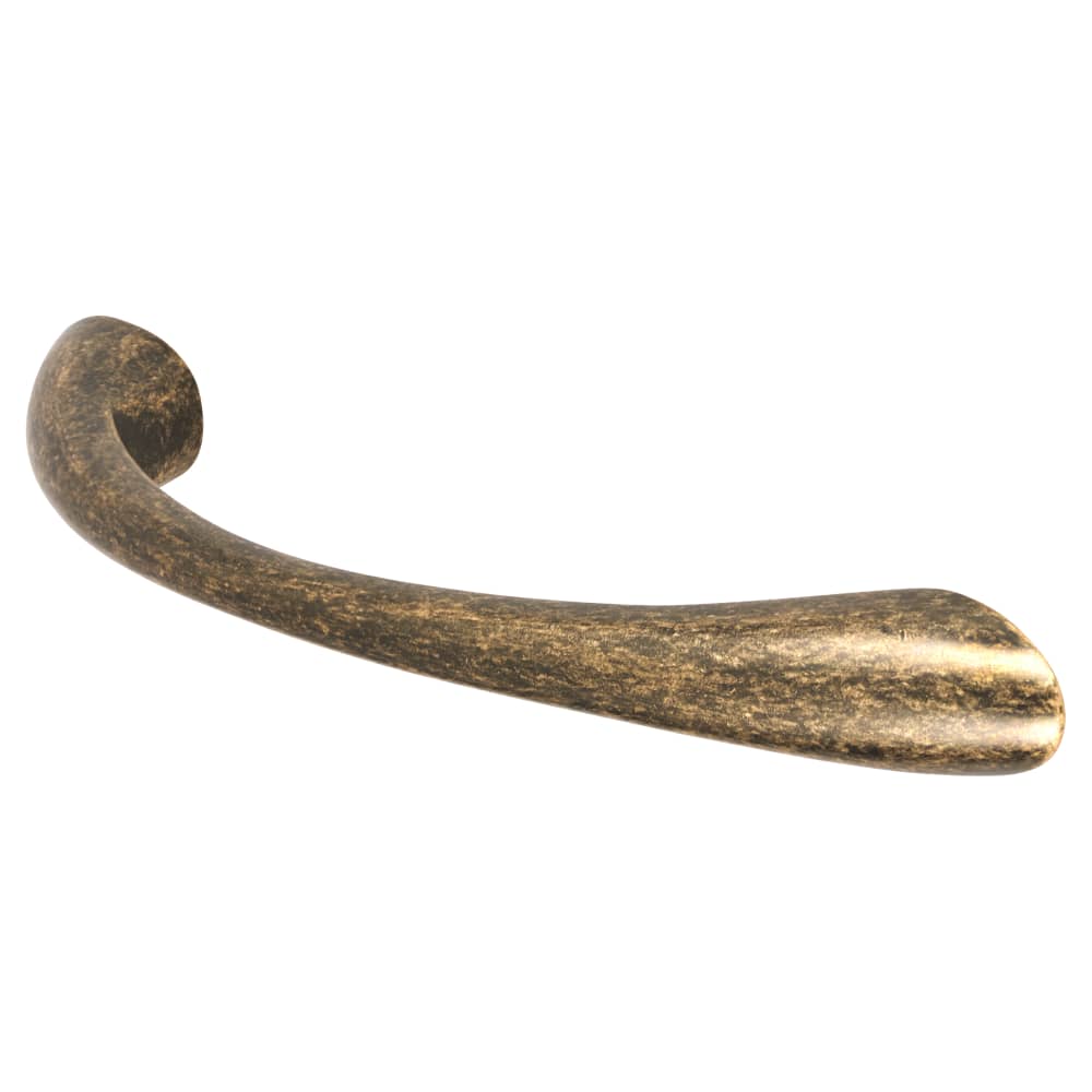 Altro Vali Bow Cabinet Pull Handle - 96mm Centres - Antique Brass