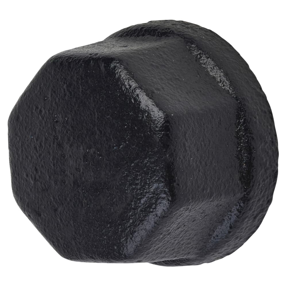 Altro 1/2" Pipe Shelving Iron End Cap - 26mm Diameter - Black