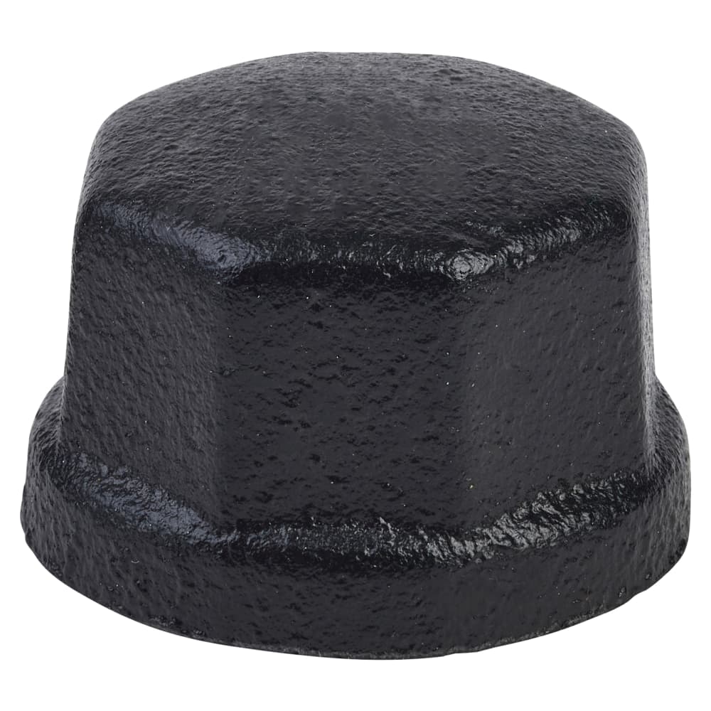 Altro 1/2" Pipe Shelving Iron End Cap - 26mm Diameter - Black