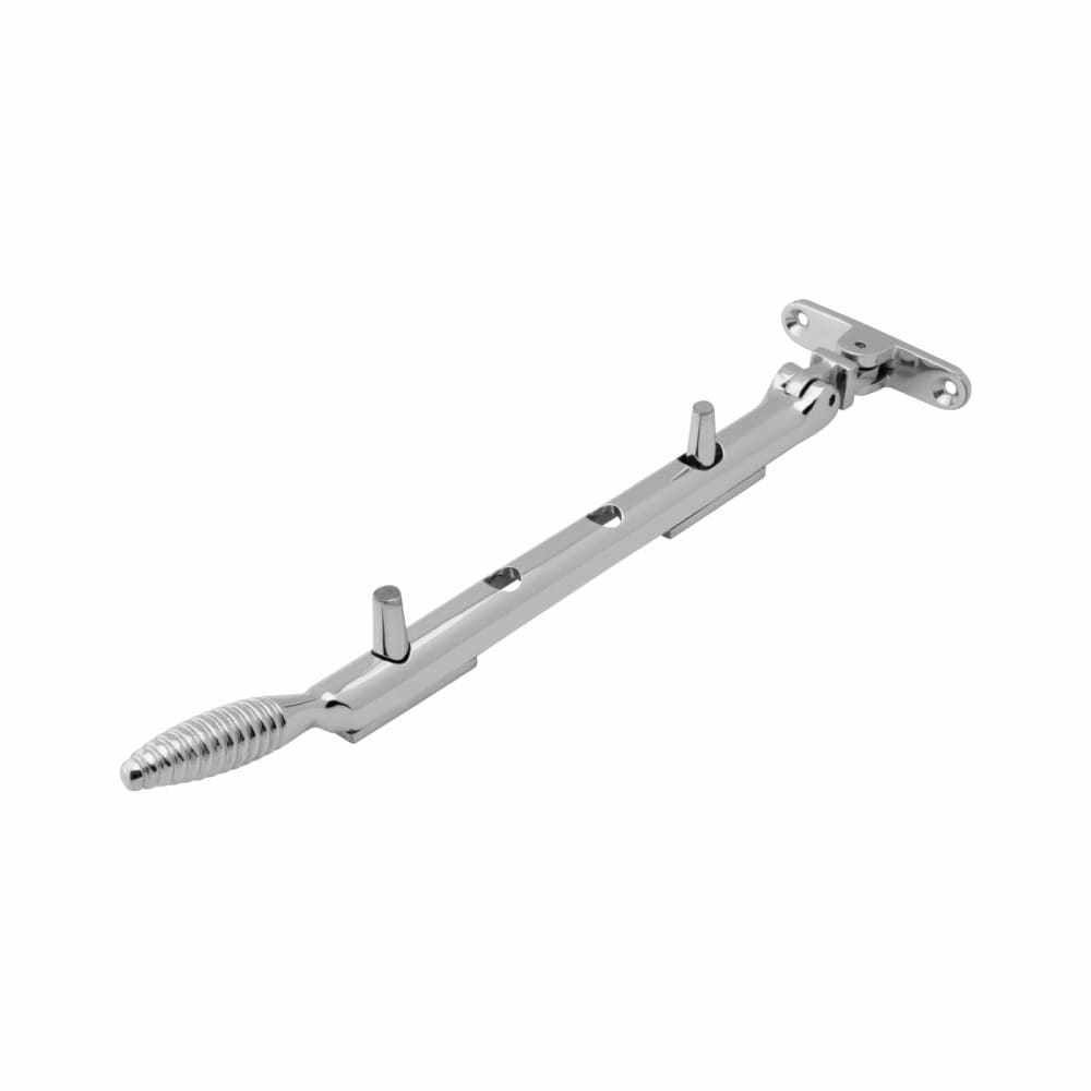 Hampstead Reeded Casement Window Stay - 10"/250mm Length - Polished Chrome