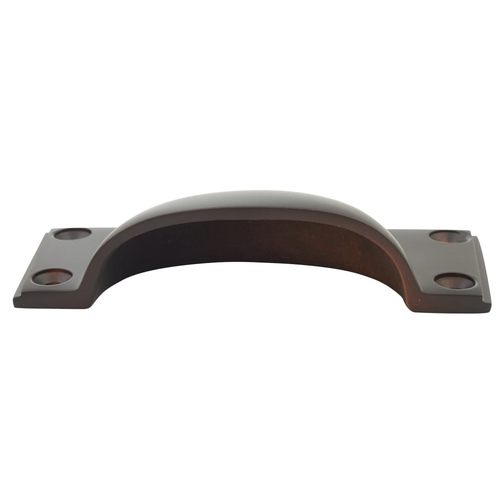 From The Anvil Art Deco Cabinet Cup Handle - 84mm Centres - Aged Bronze