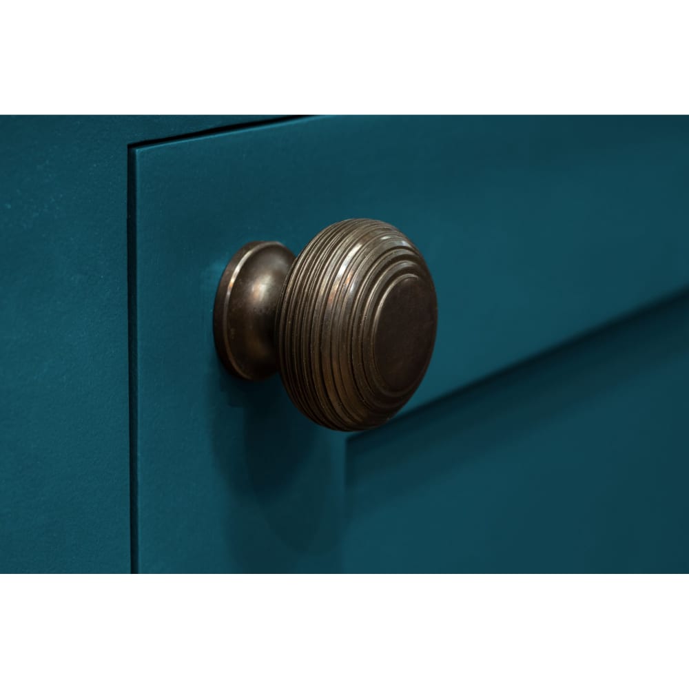 From The Anvil Beehive Round Cabinet Knob - 40mm Diameter - Aged Bronze