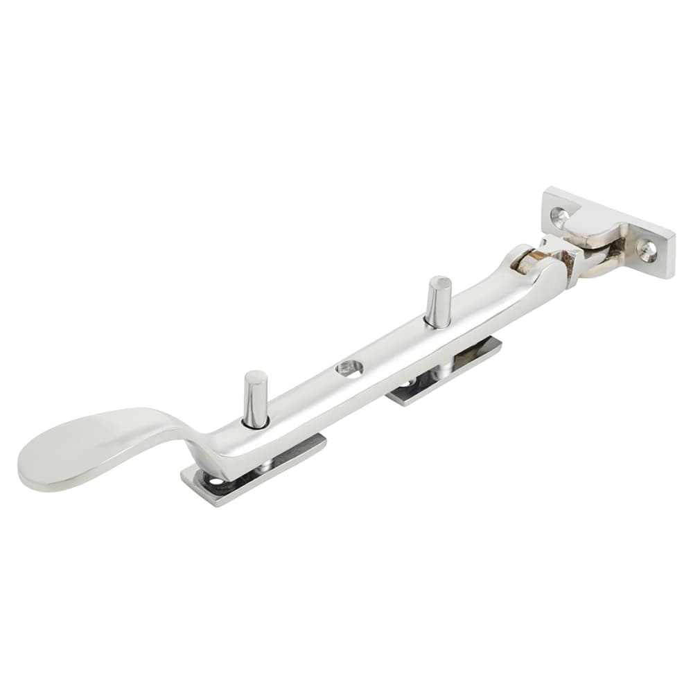 Altro Cast Victorian Casement Window Stay - 8"/200mm Length - Polished Chrome