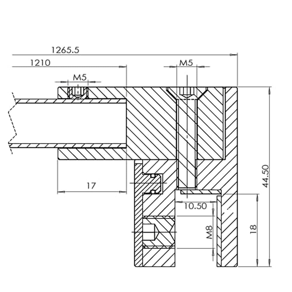 Bohle Reinforcement Bar Set - Square - 1210mm Length - Polished Chrome