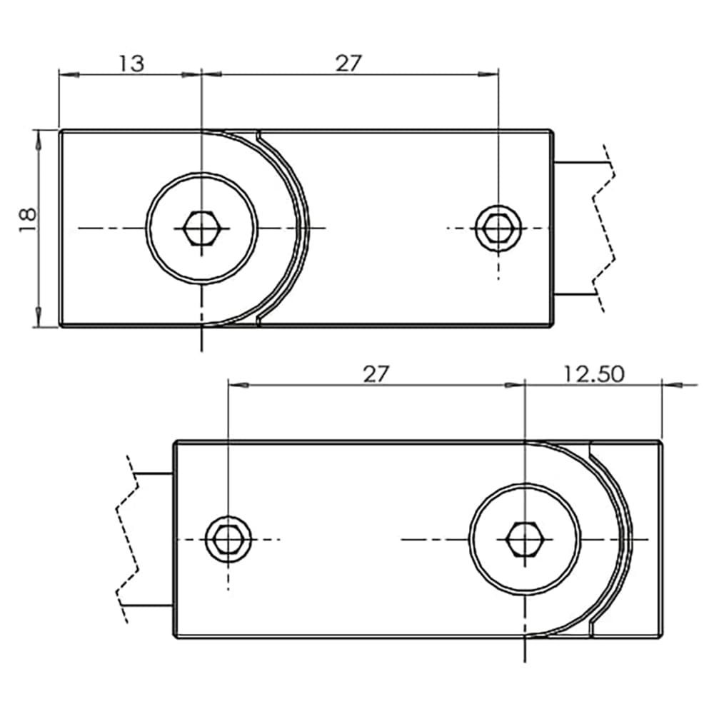 Bohle Reinforcement Bar Set - Square - 1210mm Length - Polished Chrome