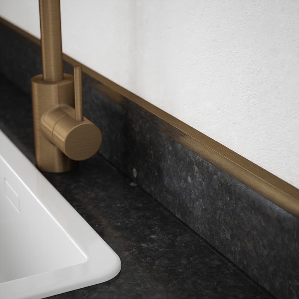 Rothley 2000mm Aluminium Angle - Equal Sided - 25 x 25 x 1mm - Antique Brass 