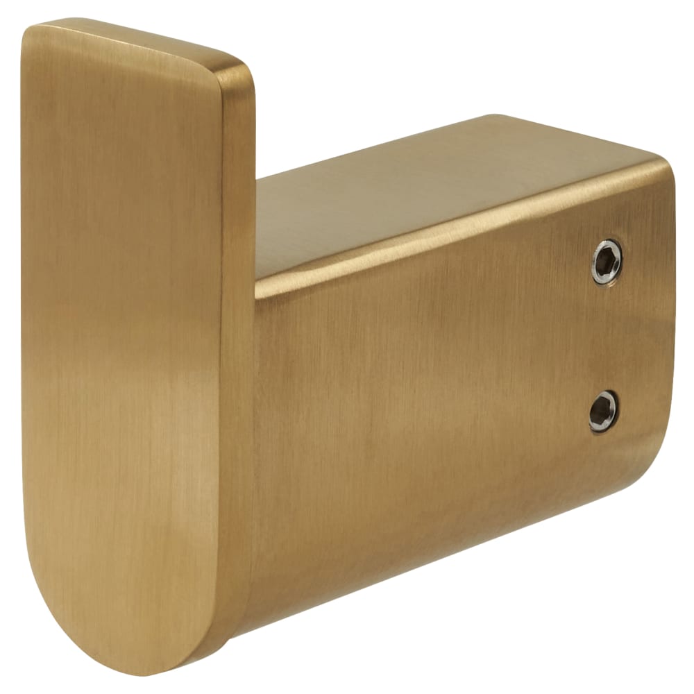 Altro Designer Robe Hook - 65 x 60 x 26mm - PVD Satin Brass ...