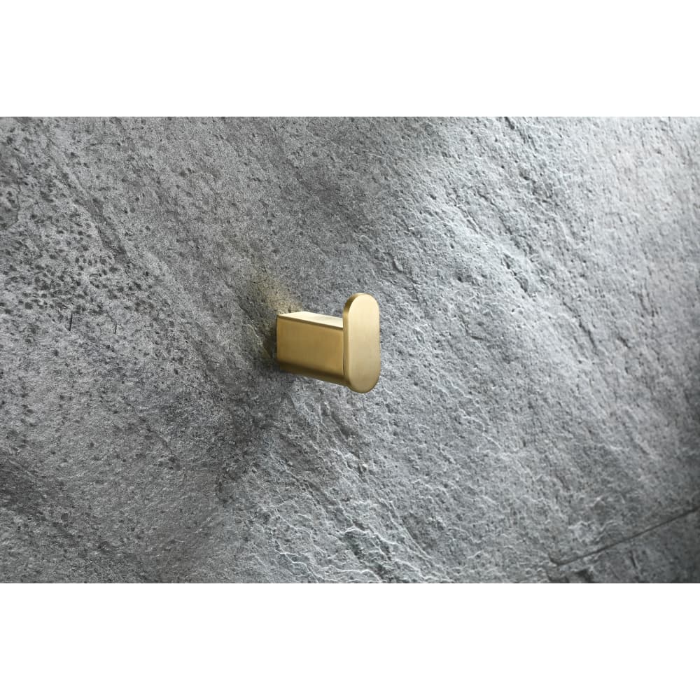Altro Designer Robe Hook - 65 x 60 x 26mm - PVD Satin Brass ...