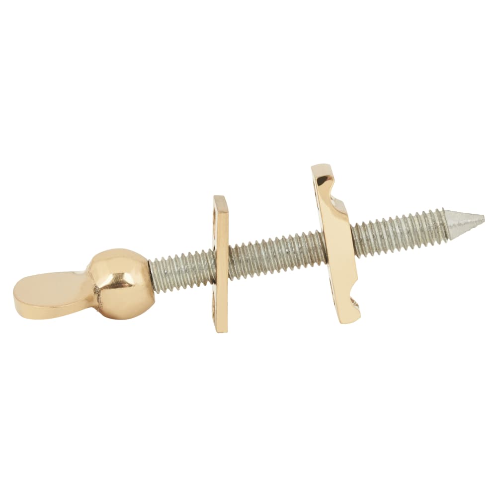 Altro Centre Rail Sash Window Screw - 100mm Screw Length - Polished Brass
