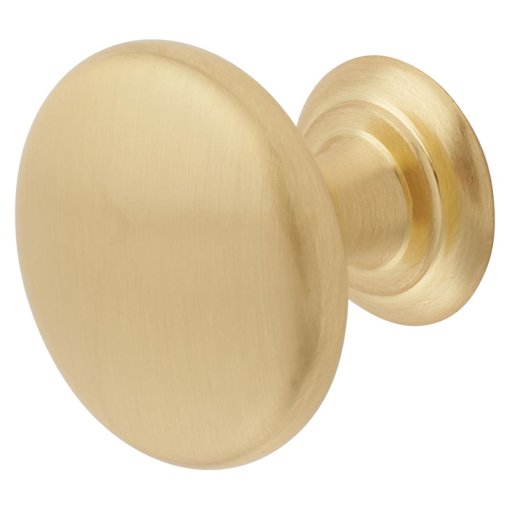 Crofts & Assinder Monmouth Round Cabinet Knob - 32mm Diameter - Brushed Satin Brass