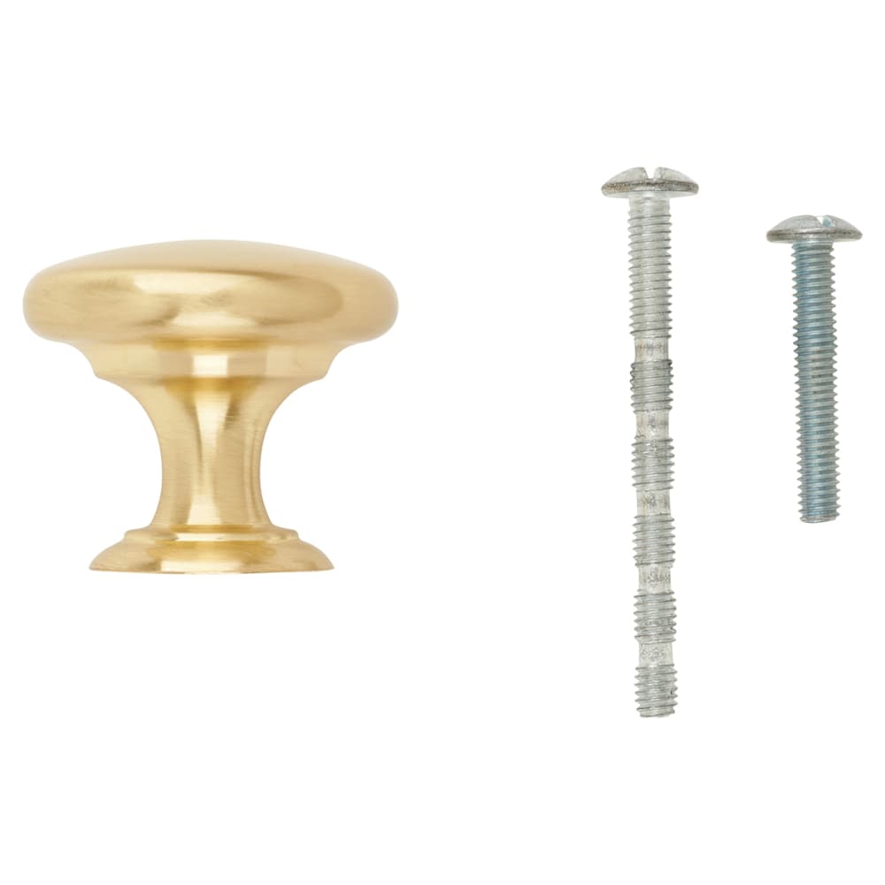 Crofts & Assinder Monmouth Round Cabinet Knob - 32mm Diameter - Brushed Satin Brass