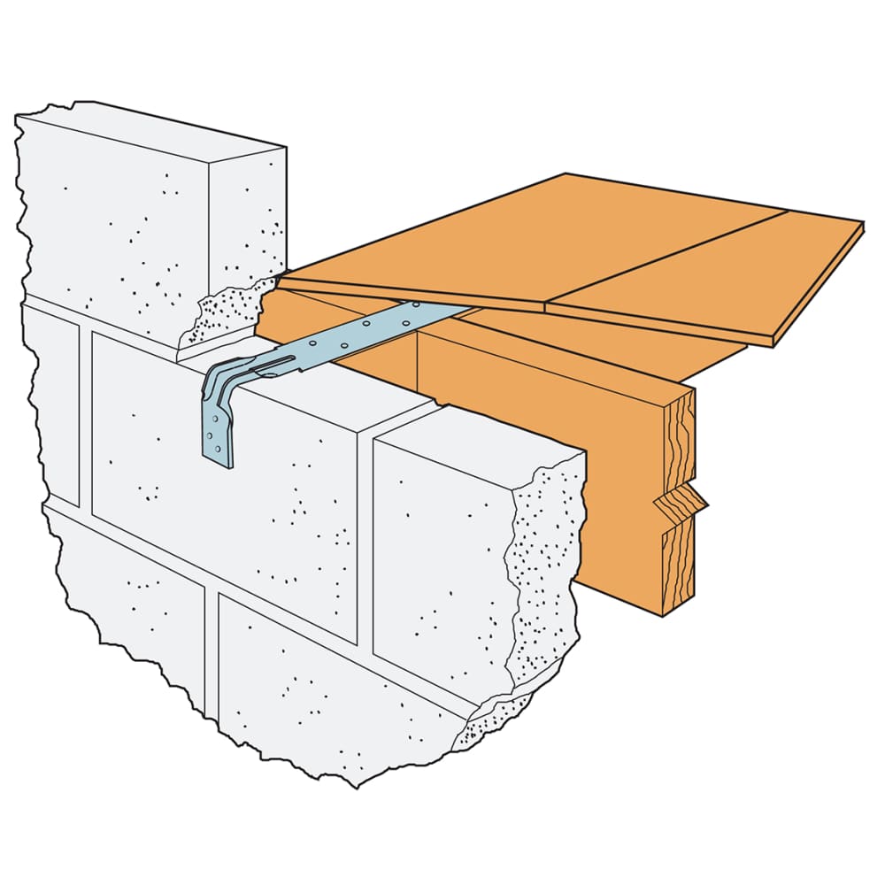 Simpson Strong Tie Heavy Engineered Restraint Strap - 600 x 38 x 1.2mm - 100mm Bend