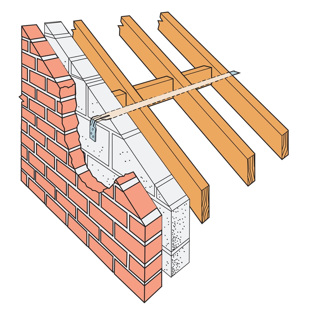 Simpson Strong Tie Heavy Engineered Restraint Strap - 600 x 38 x 1.2mm - 100mm Bend