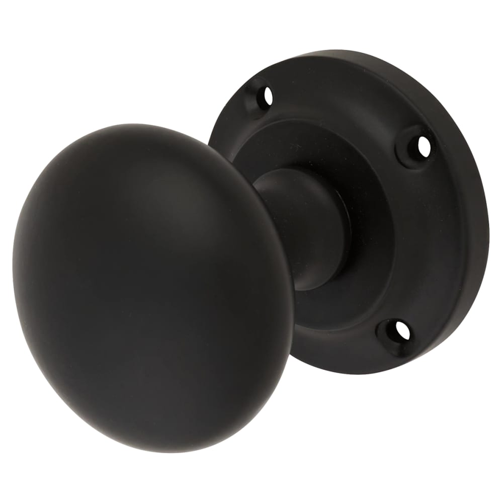 Altro Victorian Mortice Door Knob - 57mm Rose Diameter - Matt Black ...