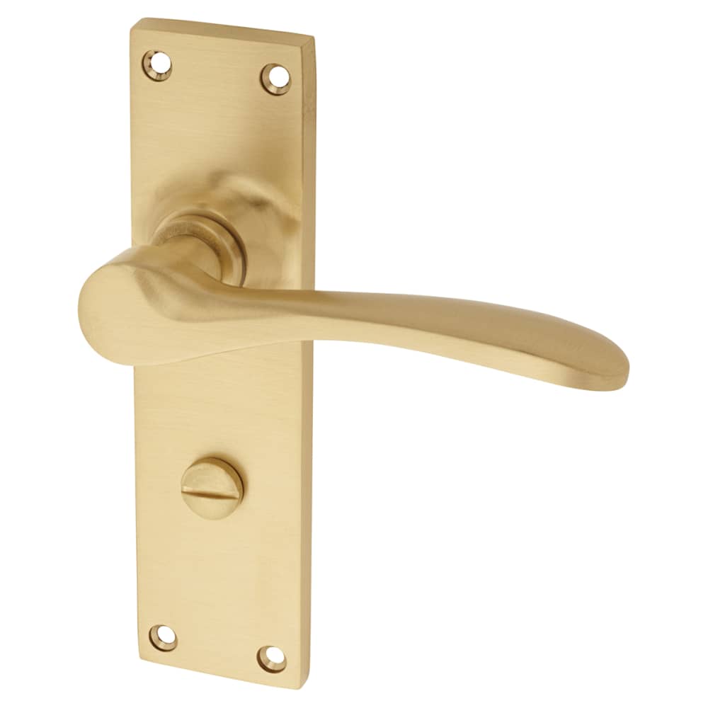 Hampstead Buckingham Bathroom Door Handle - 152 x 41mm - Satin Brass
