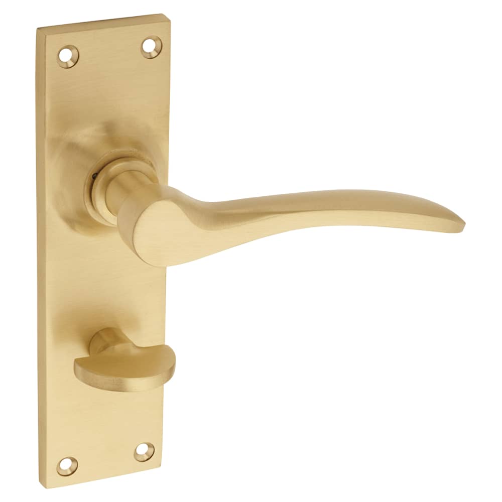 Hampstead Buckingham Bathroom Door Handle - 152 x 41mm - Satin Brass