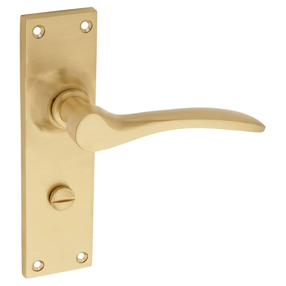 Hampstead Buckingham Bathroom Door Handle - 152 x 41mm - Satin Brass