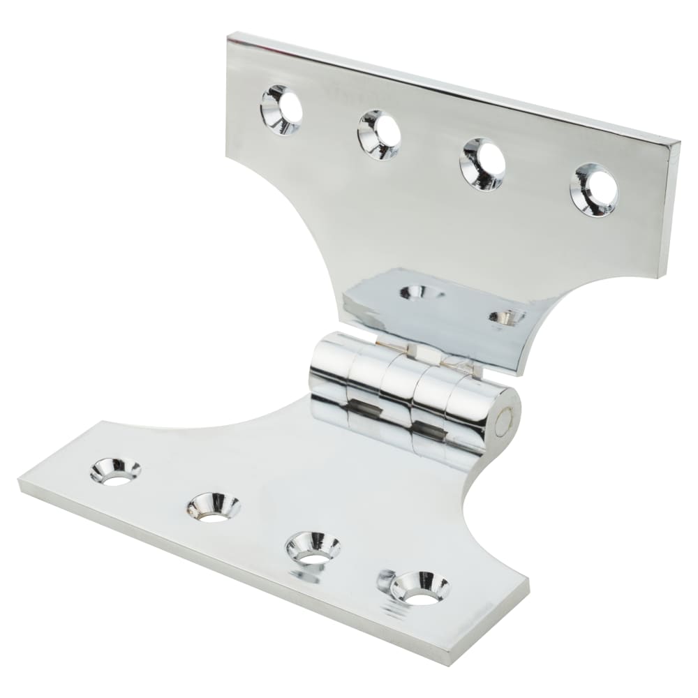 Jedo Heavy Duty Parliament Hinge - 102 x 75 x 125mm - Polished Chrome - Pair