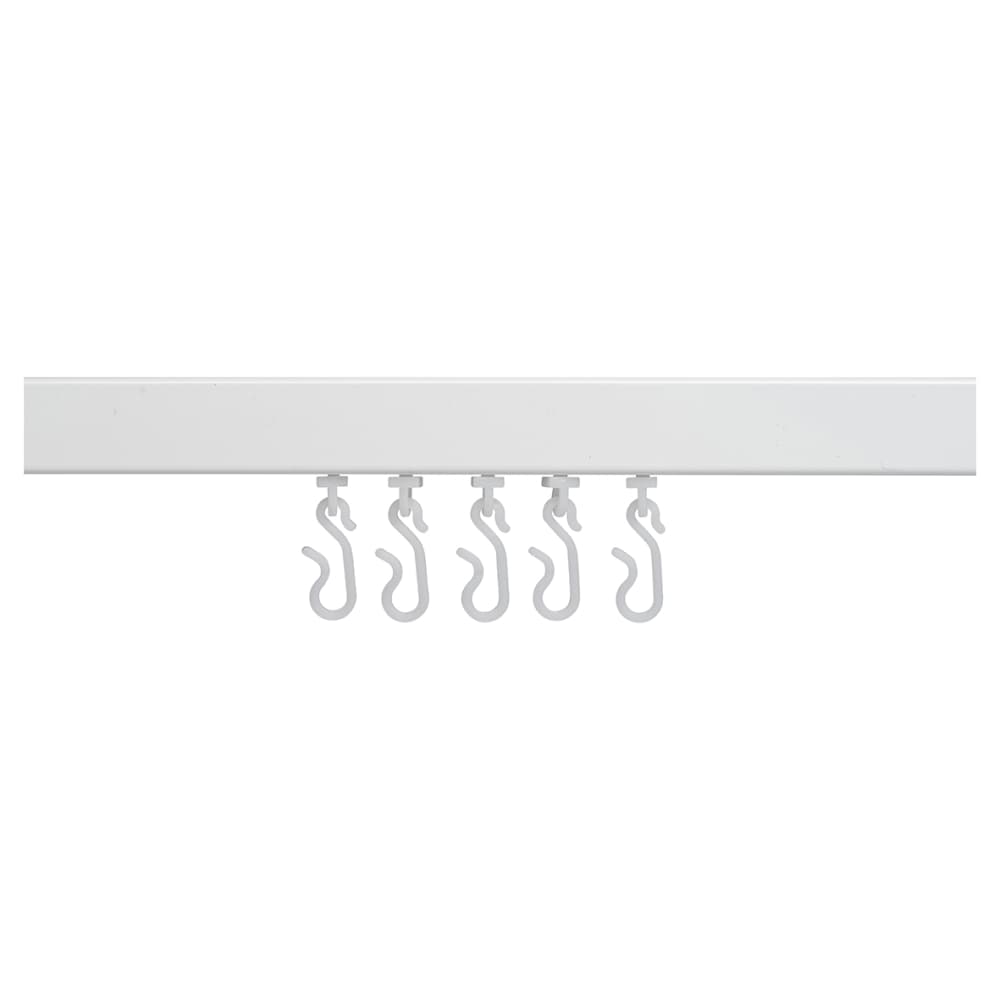 Croydex Shower Rail - Straight - Professional Profile - 800-1830mm Length - White