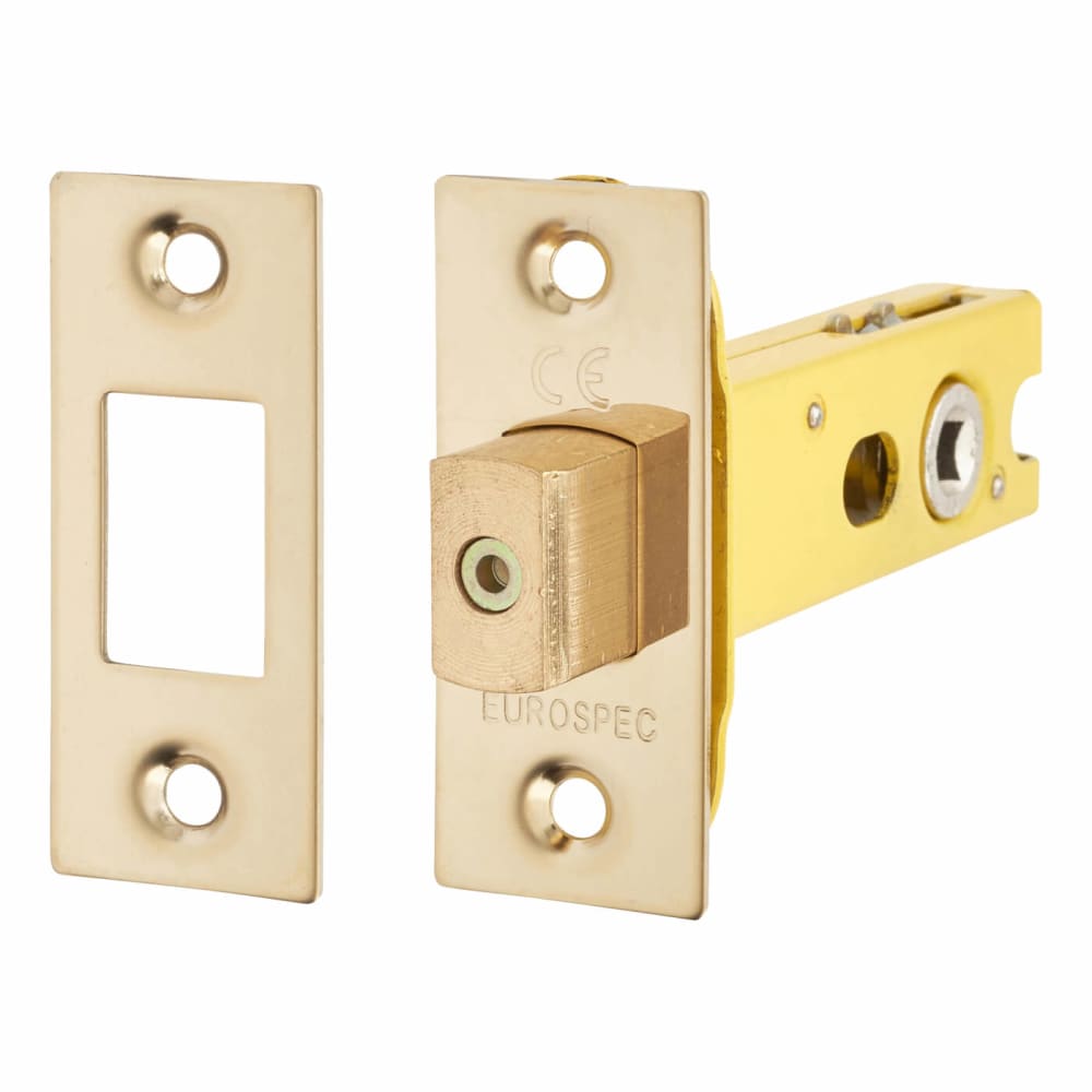 Altro 5mm Tubular Bathroom Deadbolt - 76mm Case - 57mm Backset - Square - PVD Brass