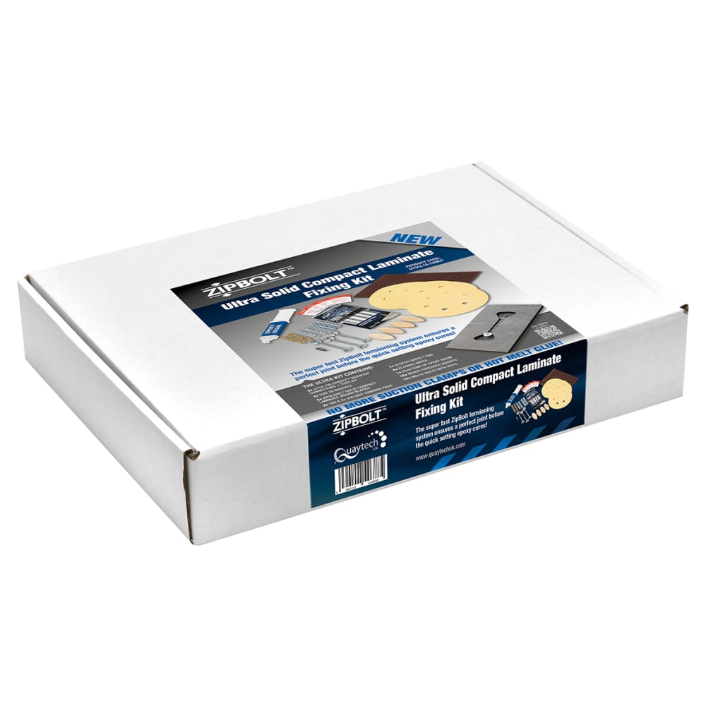 Zipbolt Solid Compact Laminate Worktop Ultimate Fixing Kit - Suits 12 - 15mm Thick Worktops