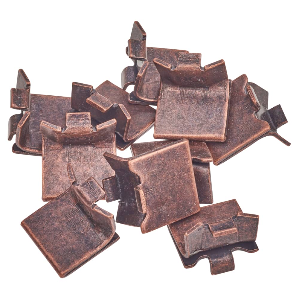 Altro Heavy Duty Raised Bookcase Clip - Bronze Plated - Pack of 10