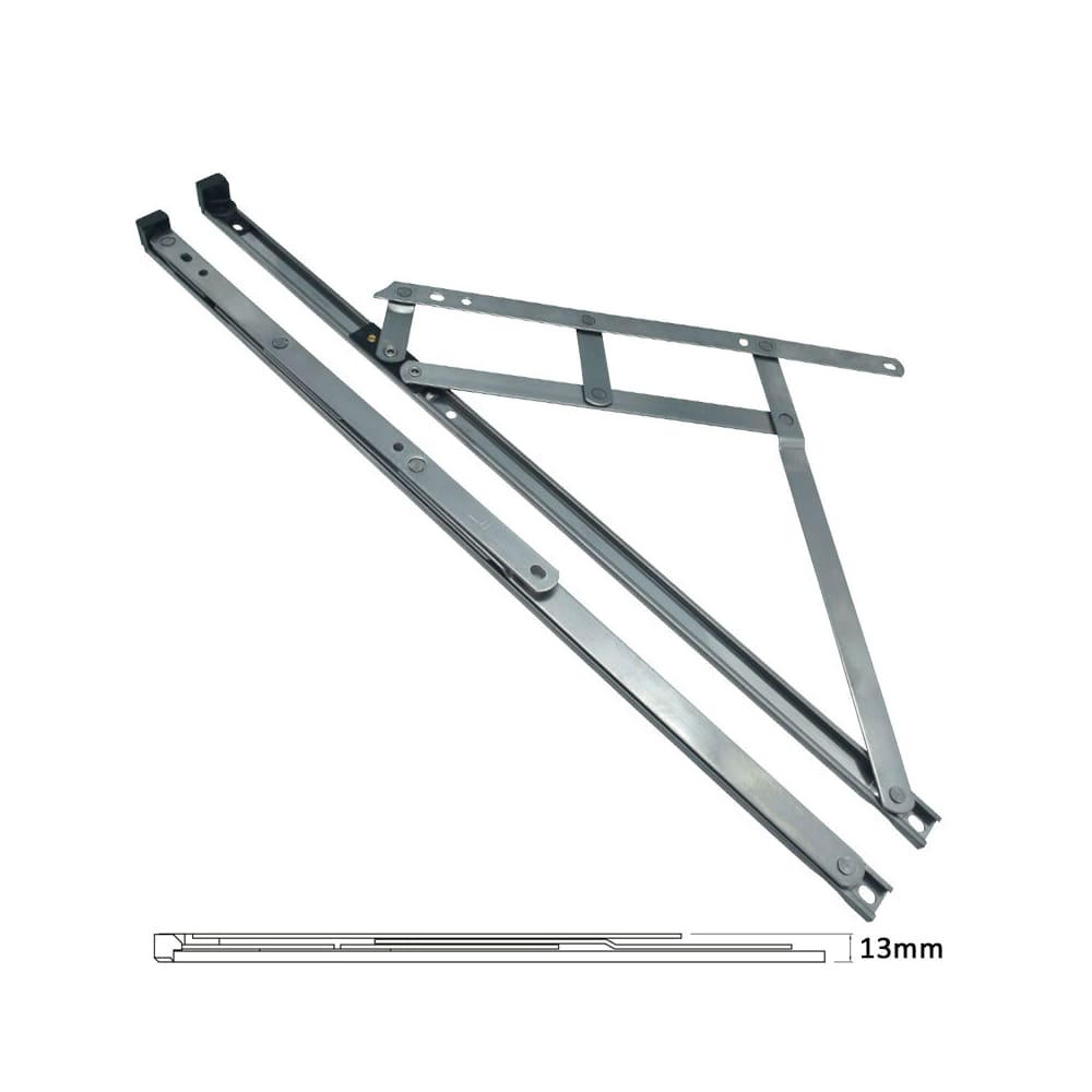 uPVC/Timber Standard Window Friction Stay Hinge - 13mm Stack - 20"/500mm - Top Hung - Pair