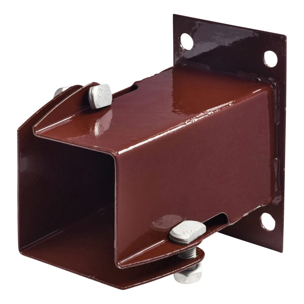 Taurus Flush Fit Bolt Down Fence Post Shoe Bolt Secure 75mm Oxide