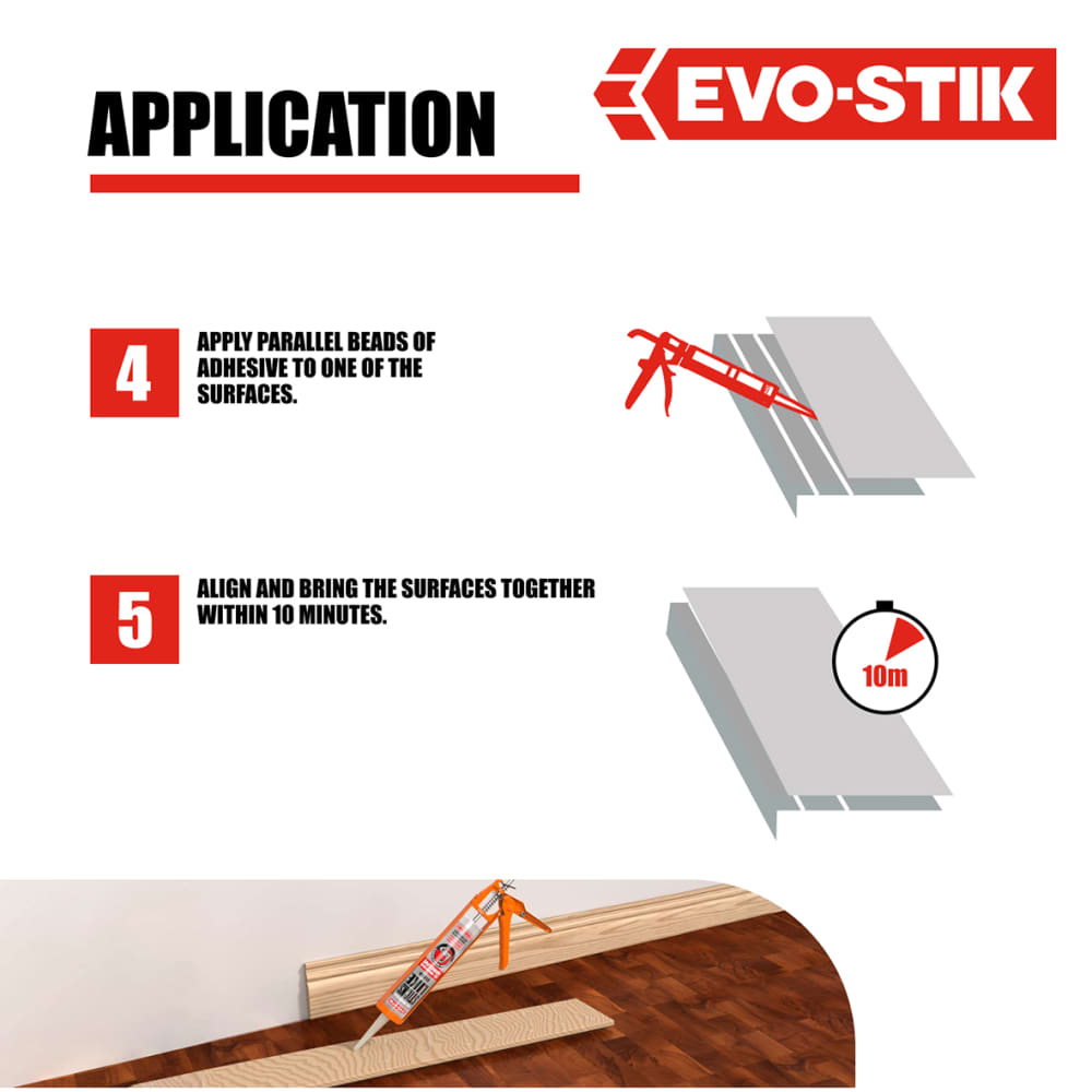 Evo-Stik Sticks Like Sh*t Grab Adhesive - Solvent Free - 290ml - Clear
