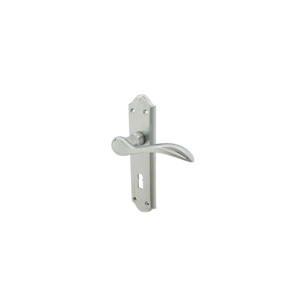 Carlisle Brass Madrid Lock Door Handle - Keyhole - 180 x 45mm - Satin Chrome