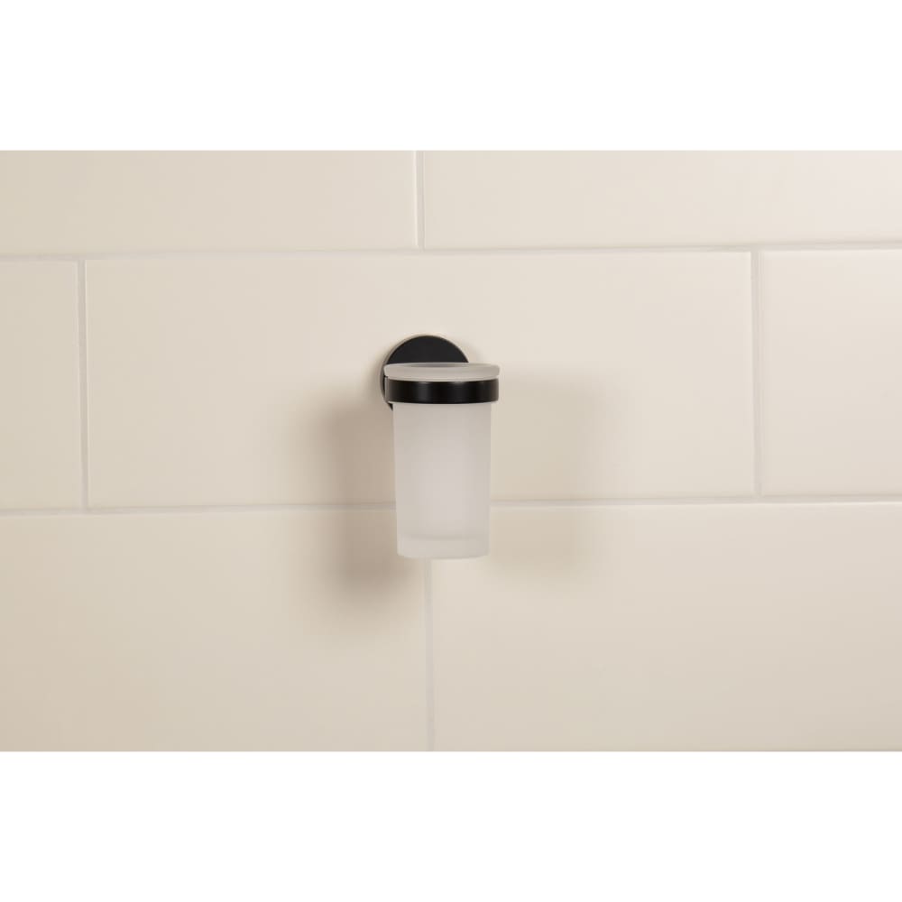 Metlex Cygnus Tumbler & Holder - 67 x 107 x 124.5mm - Matt Black