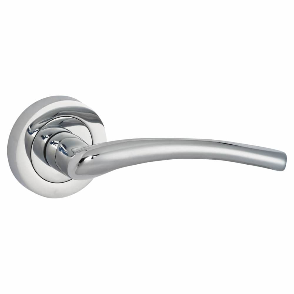 Touchpoint Rimini Door Handle on Rose - Polished Chrome