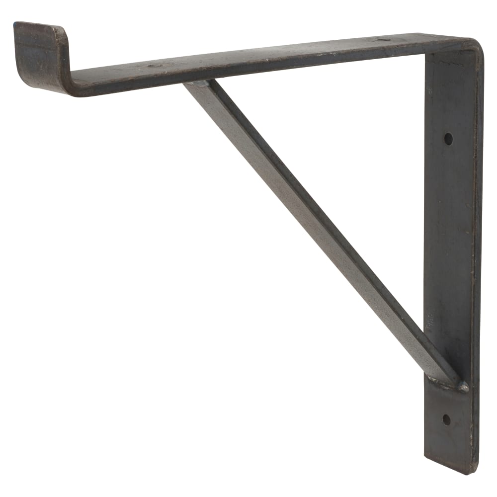 Olde Forge Steel Scaffold Board Shelf Bracket - Type 1 - 236 x 234 x 40mm - Matt Lacquered Iron