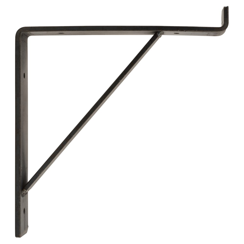 Olde Forge Steel Scaffold Board Shelf Bracket - Type 1 - 236 x 234 x 40mm - Matt Lacquered Iron
