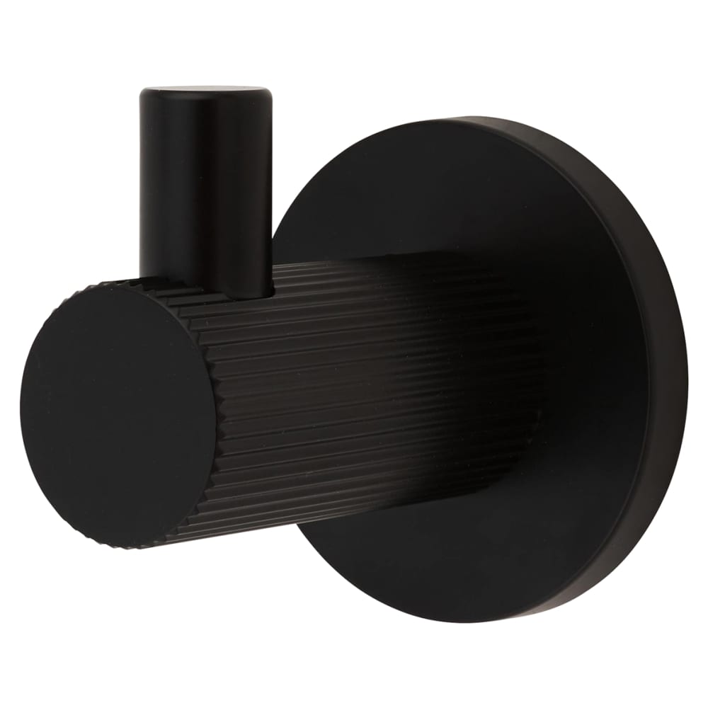Altro Lines Single Coat Hook - 50 x 25mm - Matt Black ...