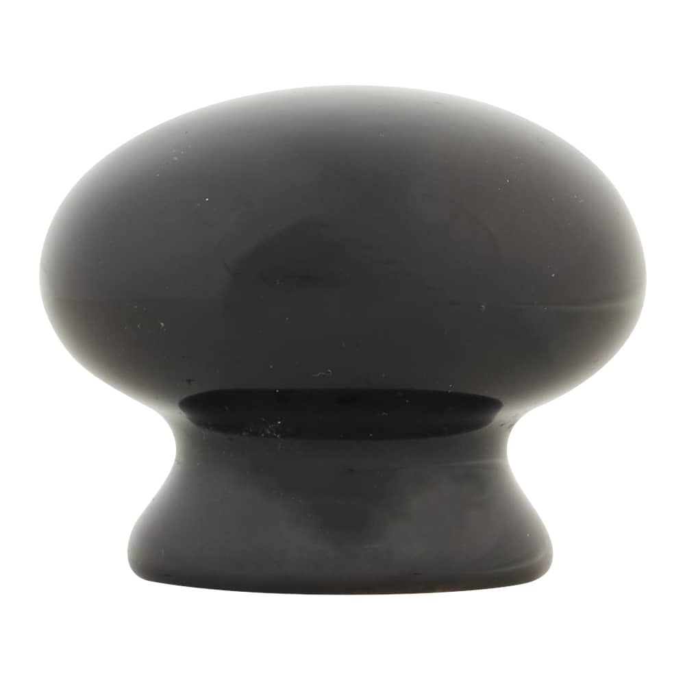 Hampstead Ceramic/Porcelain Round Cabinet Knob - 35mm Diameter - Black