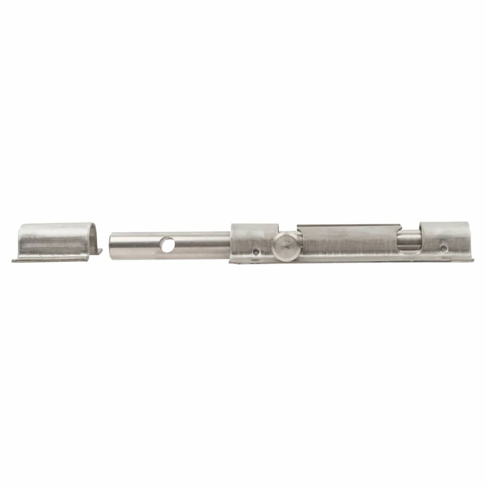 Heavy Duty Gate Padlock Barrel Bolt - Straight - 100mm Length - Stainless Steel