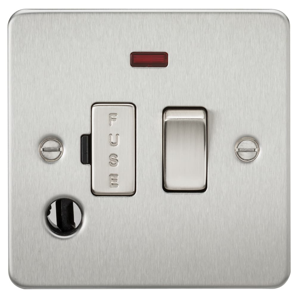 Despatch Spur Knightsbridge 13A 1 Gang Flat Plate Switched Fused Spur with Neon ...