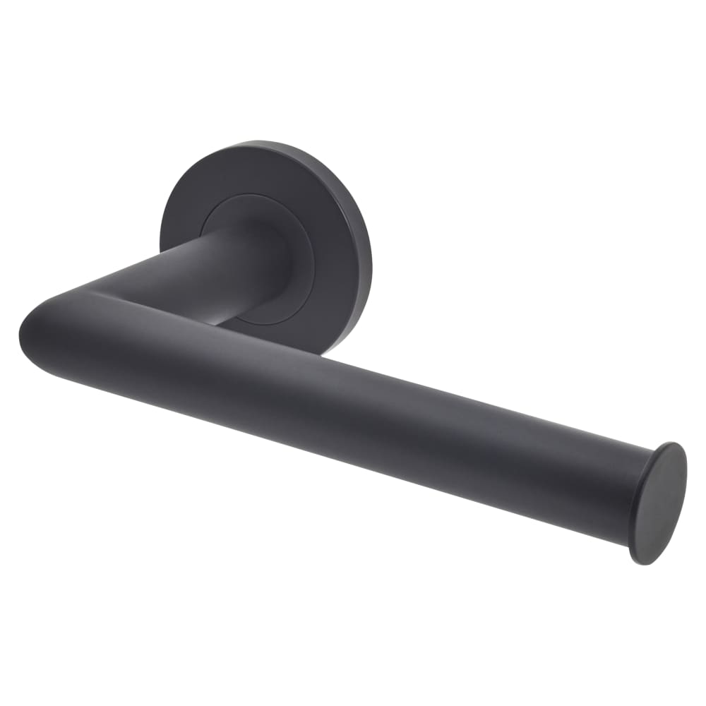 Altro Classic Round Toilet Roll Holder - 156 x 87.5mm - Matt Black