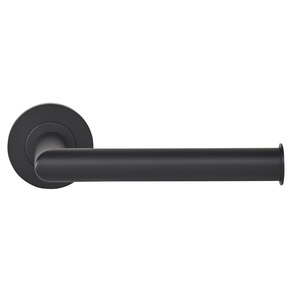 Altro Classic Round Toilet Roll Holder - 156 x 87.5mm - Matt Black