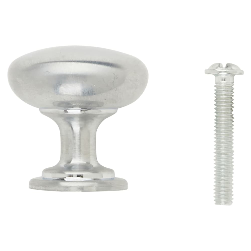 Touchpoint Domed Round Cabinet Knob - 28mm Diameter - Satin Chrome