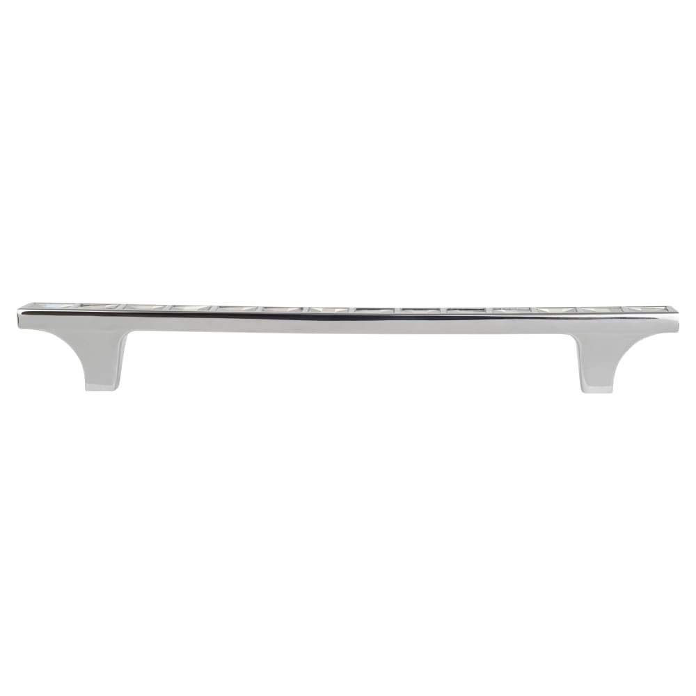 Altro Cut Square Glass T-Bar Cabinet Pull Handle - 96mm Centres - Polished Chrome