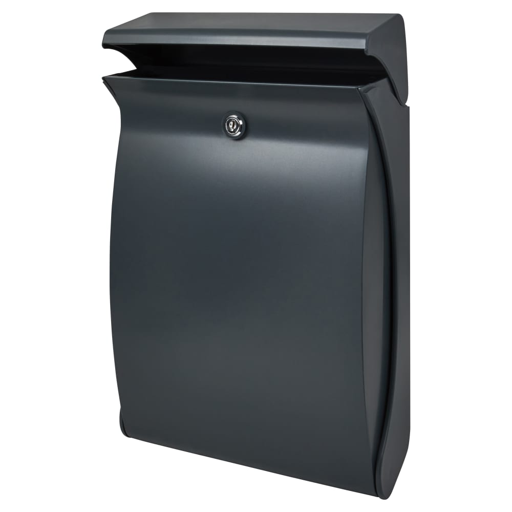 Burg Wachter Swing Plastic Postbox - 419 x 271 x 129mm - Anthracite Grey