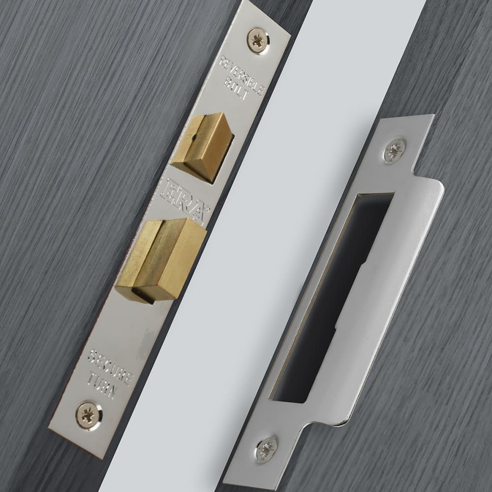 ERA Bathroom Lock - 64mm Case - 44mm Backset - Polished Chrome