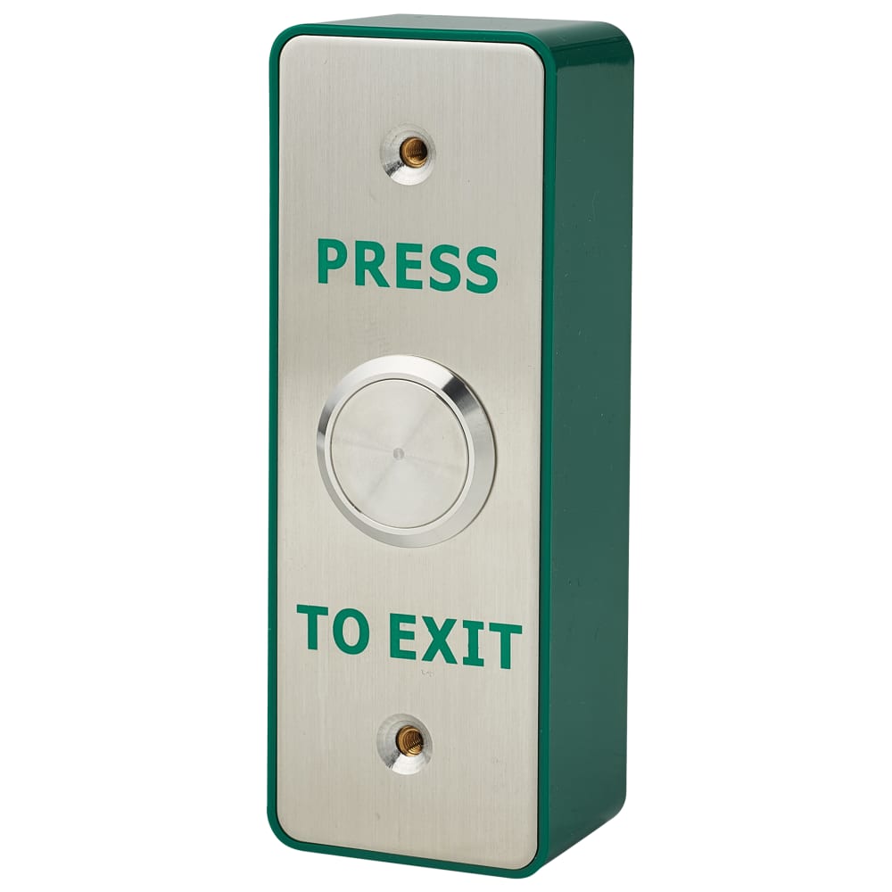 Stainless Steel Single Pole Press To Exit Button - 155 x 44 x 31mm - Narrow 