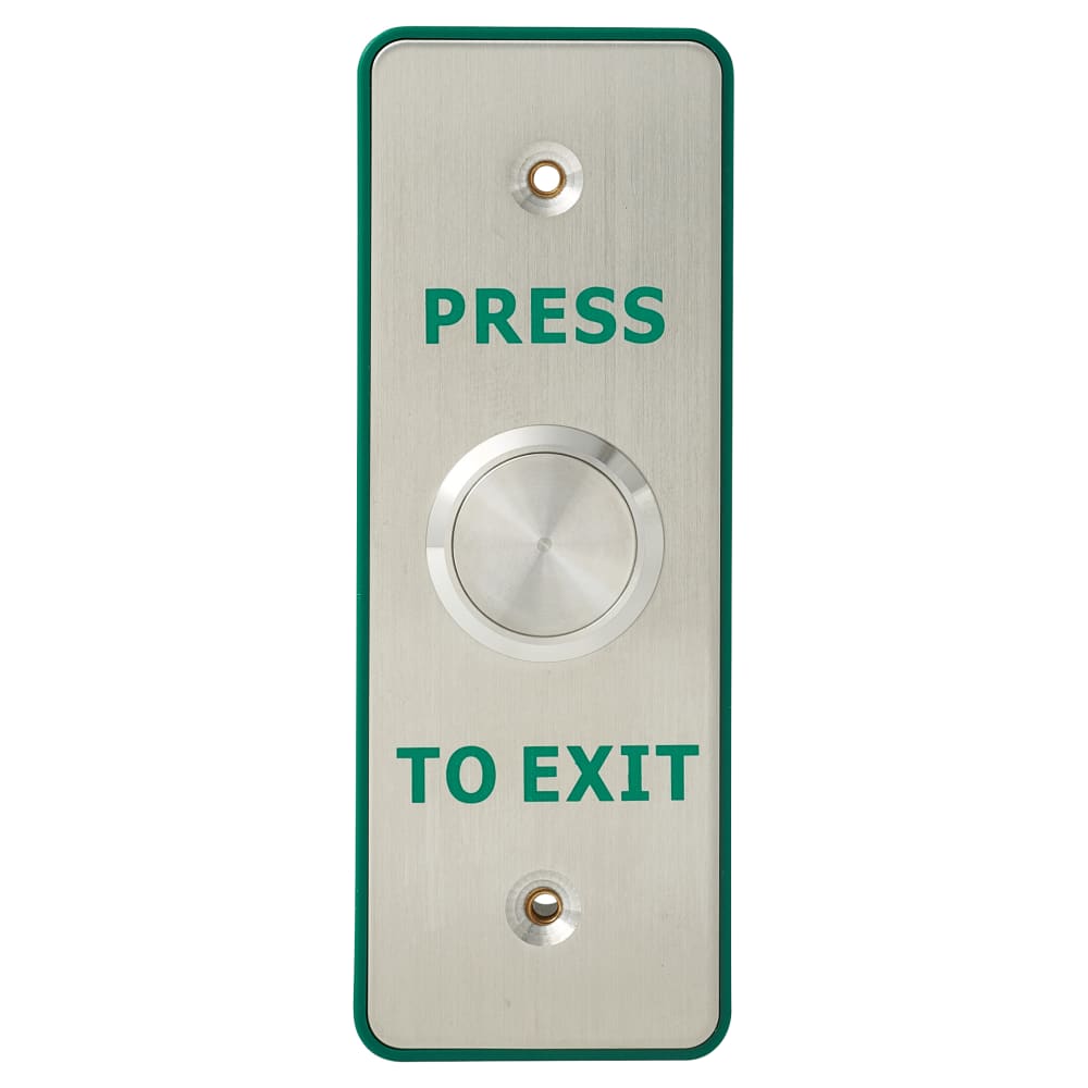 Stainless Steel Single Pole Press To Exit Button - 155 x 44 x 31mm - Narrow 