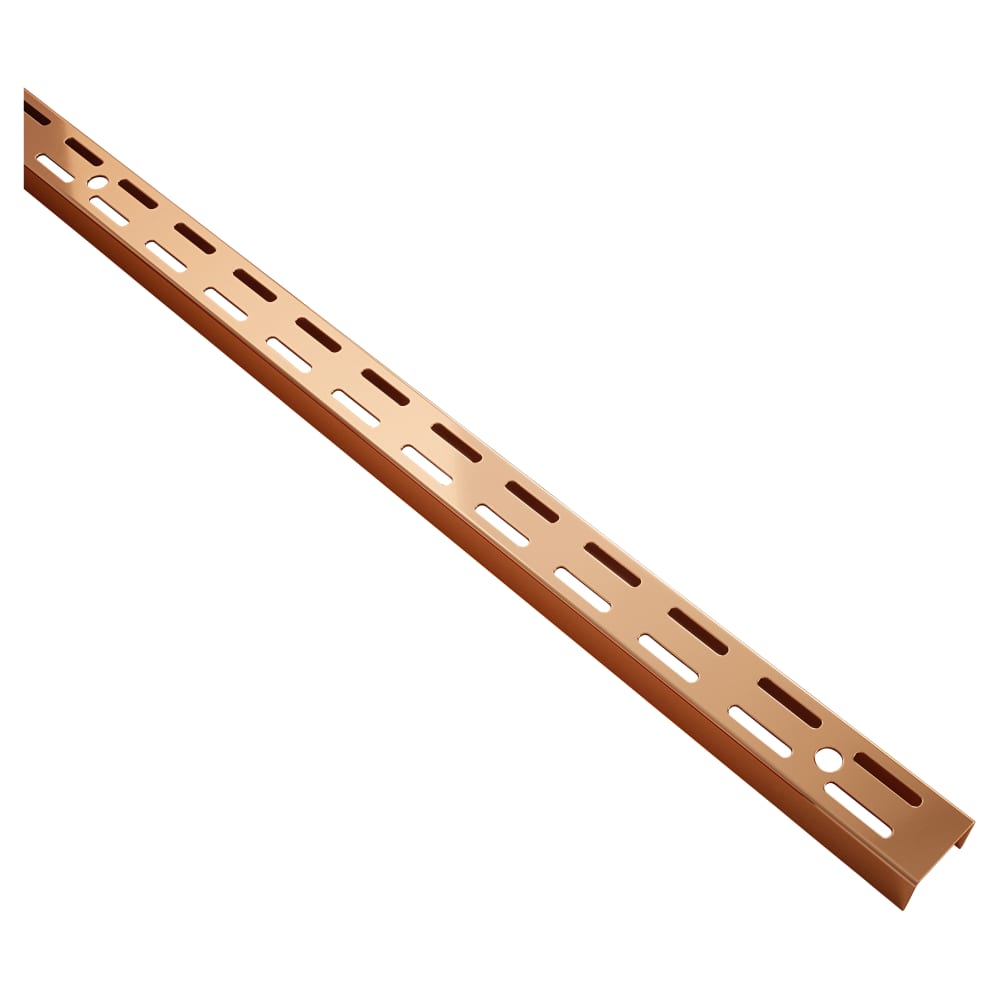 Rothley Twin Slot Shelf Wall Upright - 1980mm Length - Polished Copper